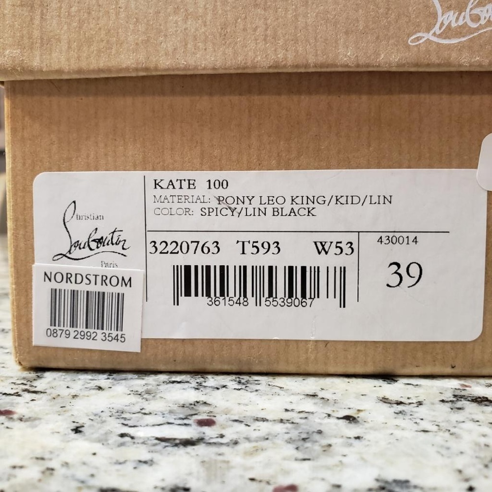 NEW Christian Louboutin Kate Genuine Calf Hair Leopard Pointed Toe Pump size 39 - Picture 12 of 12